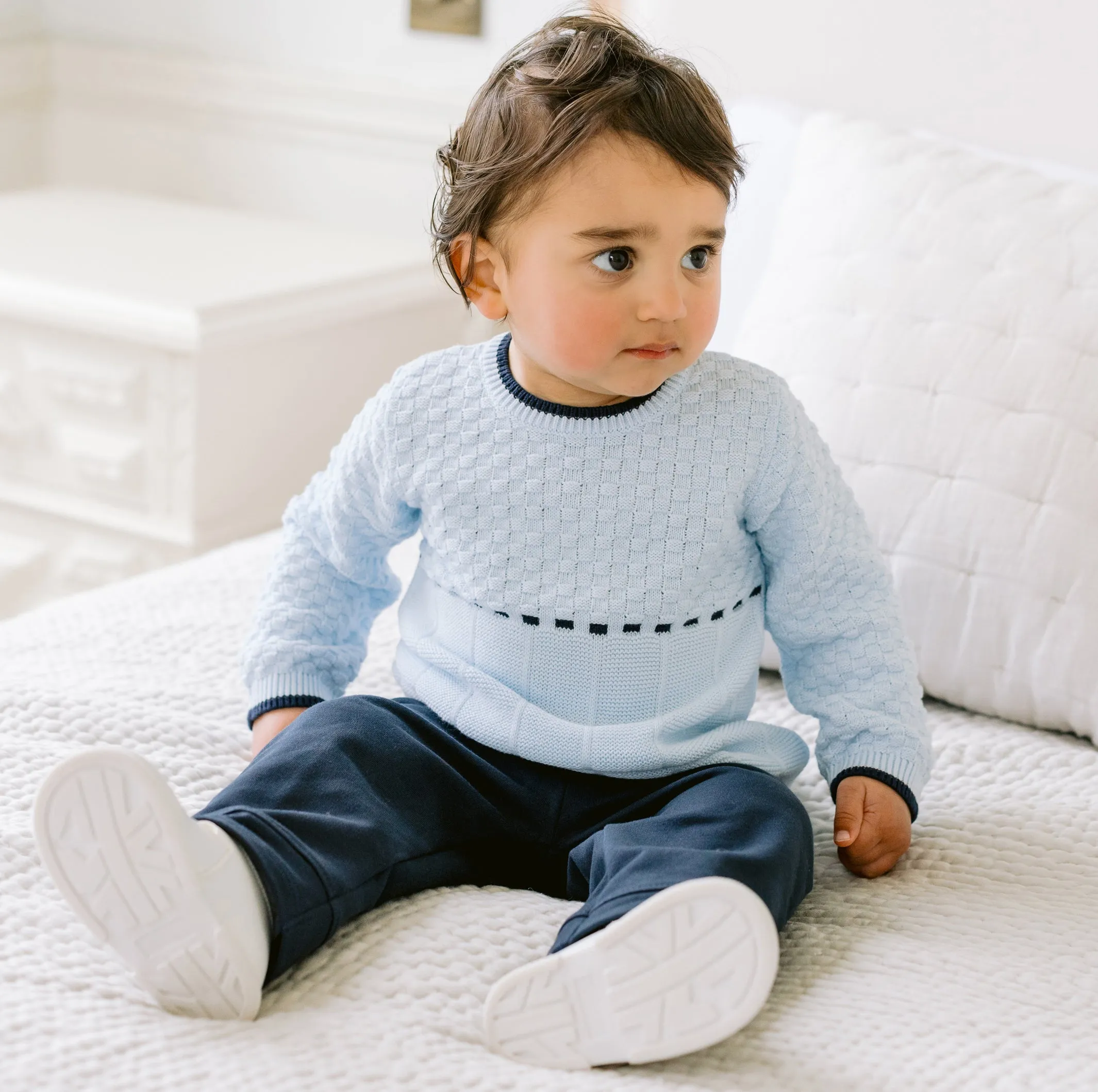 Heston Smart Blue and Navy Boys Outfit