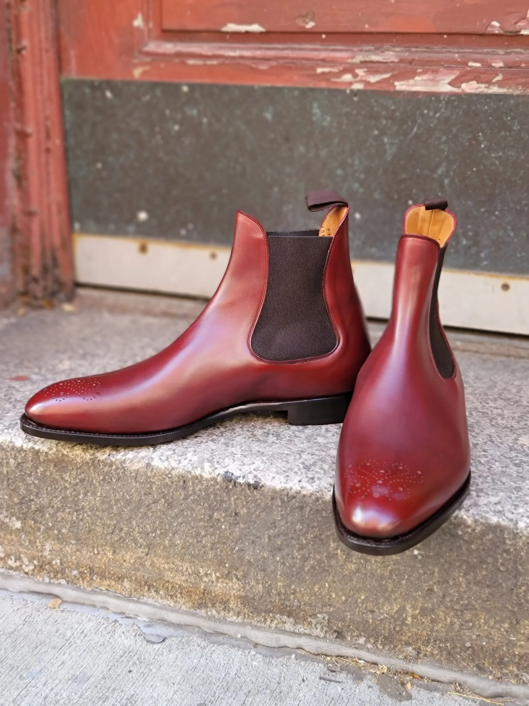 Highland - MTO - Burgundy Calf - NGT Last - Single Leather Sole