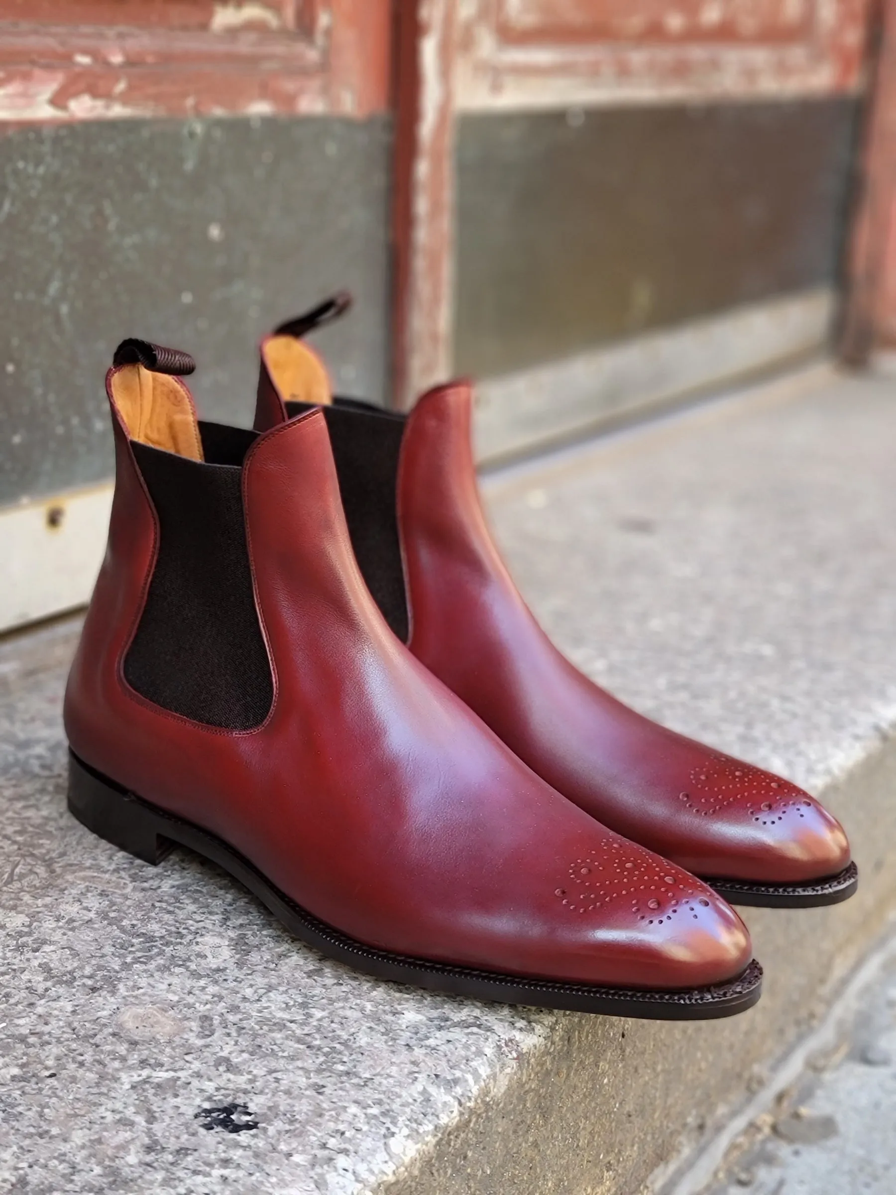 Highland - MTO - Burgundy Calf - NGT Last - Single Leather Sole