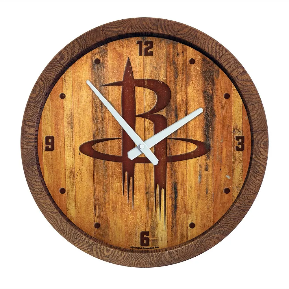 Houston Rockets: "Faux" Barrel Top Clock