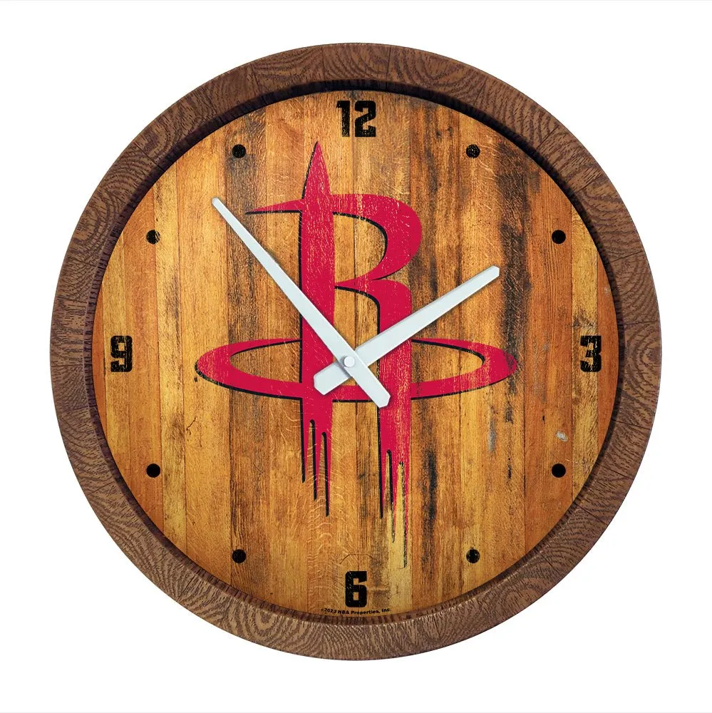 Houston Rockets: "Faux" Barrel Top Clock