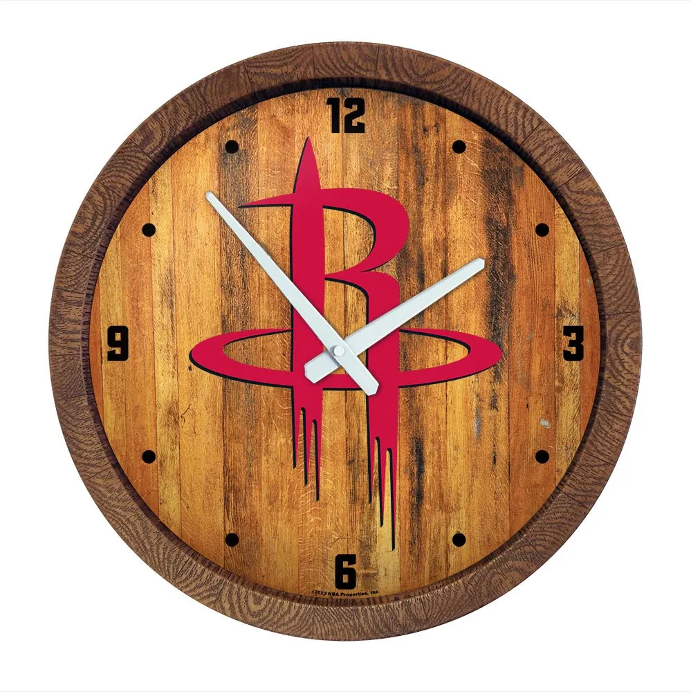 Houston Rockets: "Faux" Barrel Top Clock