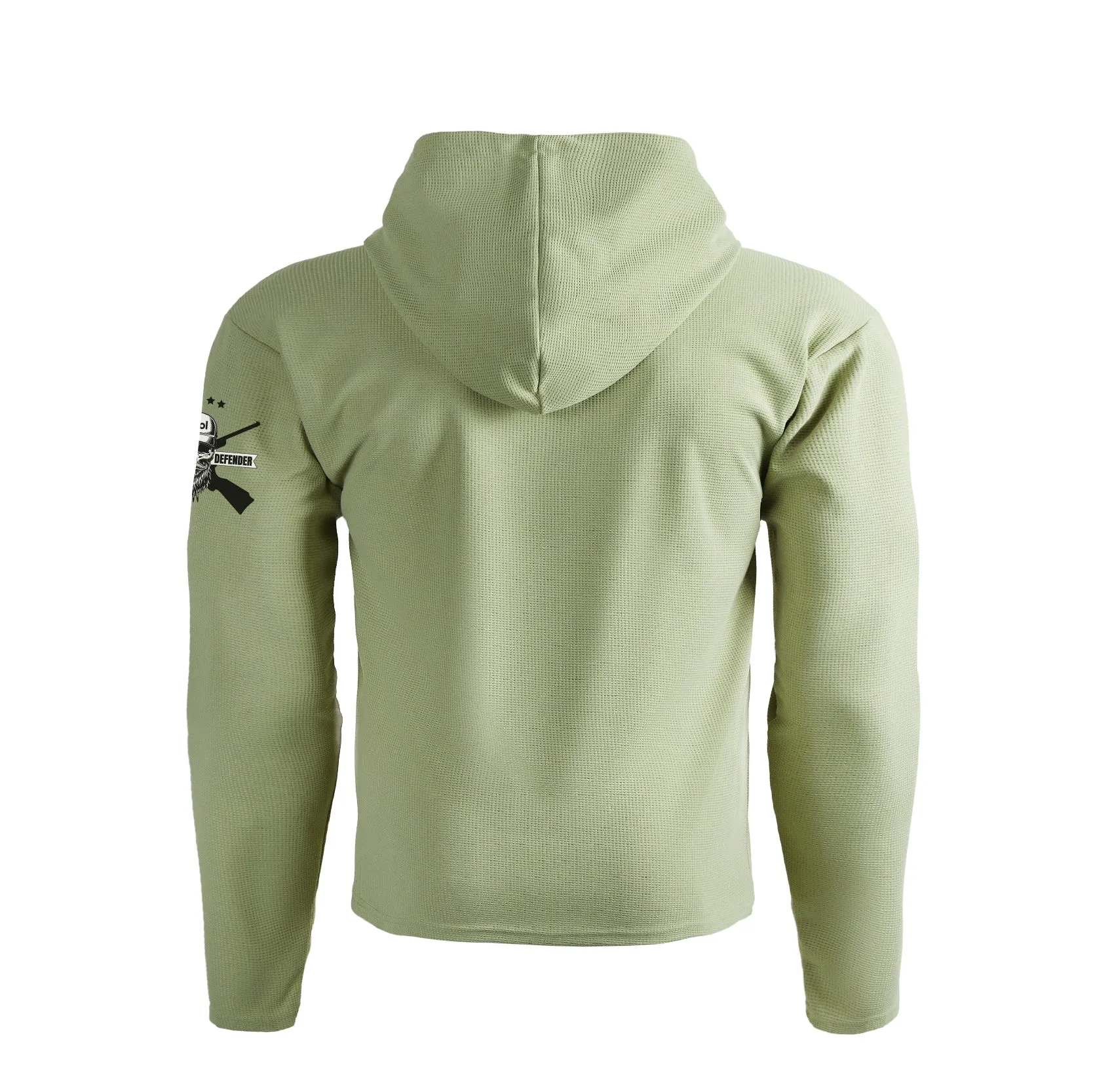 I USED TO BE A PEOPLE PERSON WAFFLE GRAPHIC POCKET HOODIE