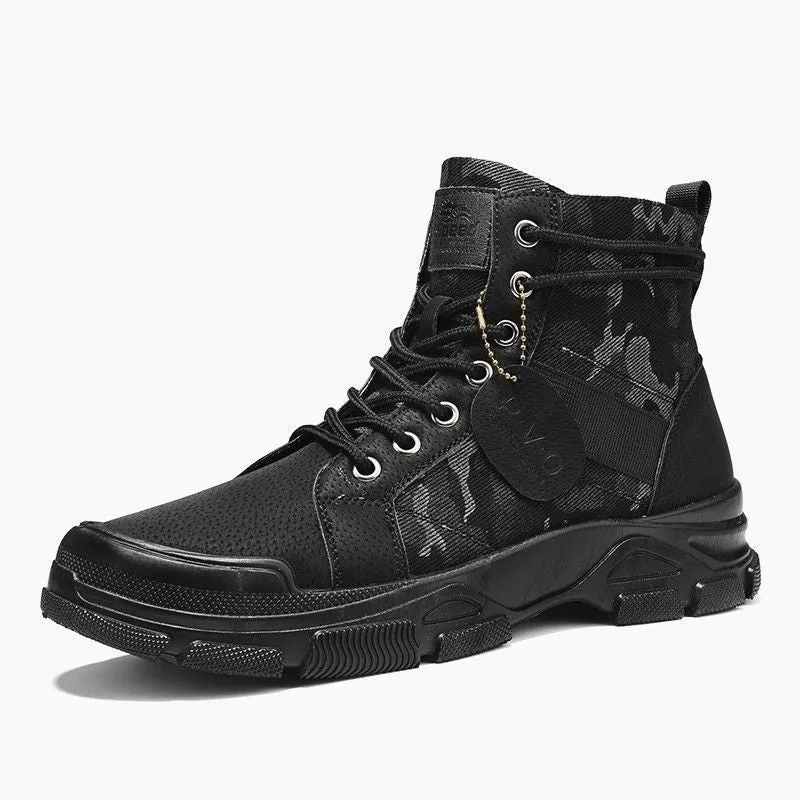INSTOCK-Camouflage canvas Martin boots