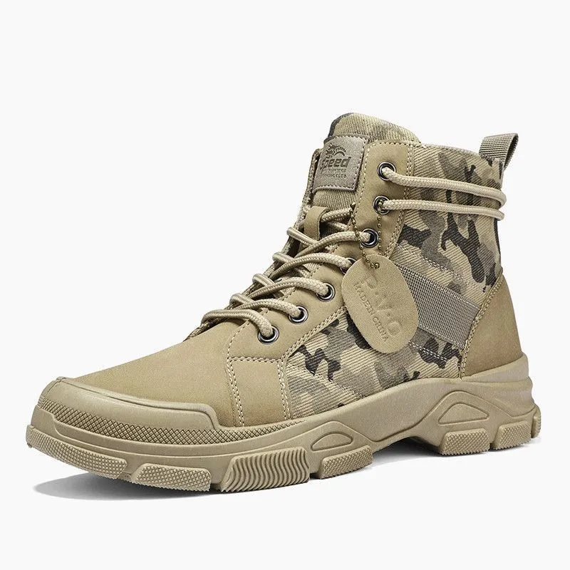 INSTOCK-Camouflage canvas Martin boots