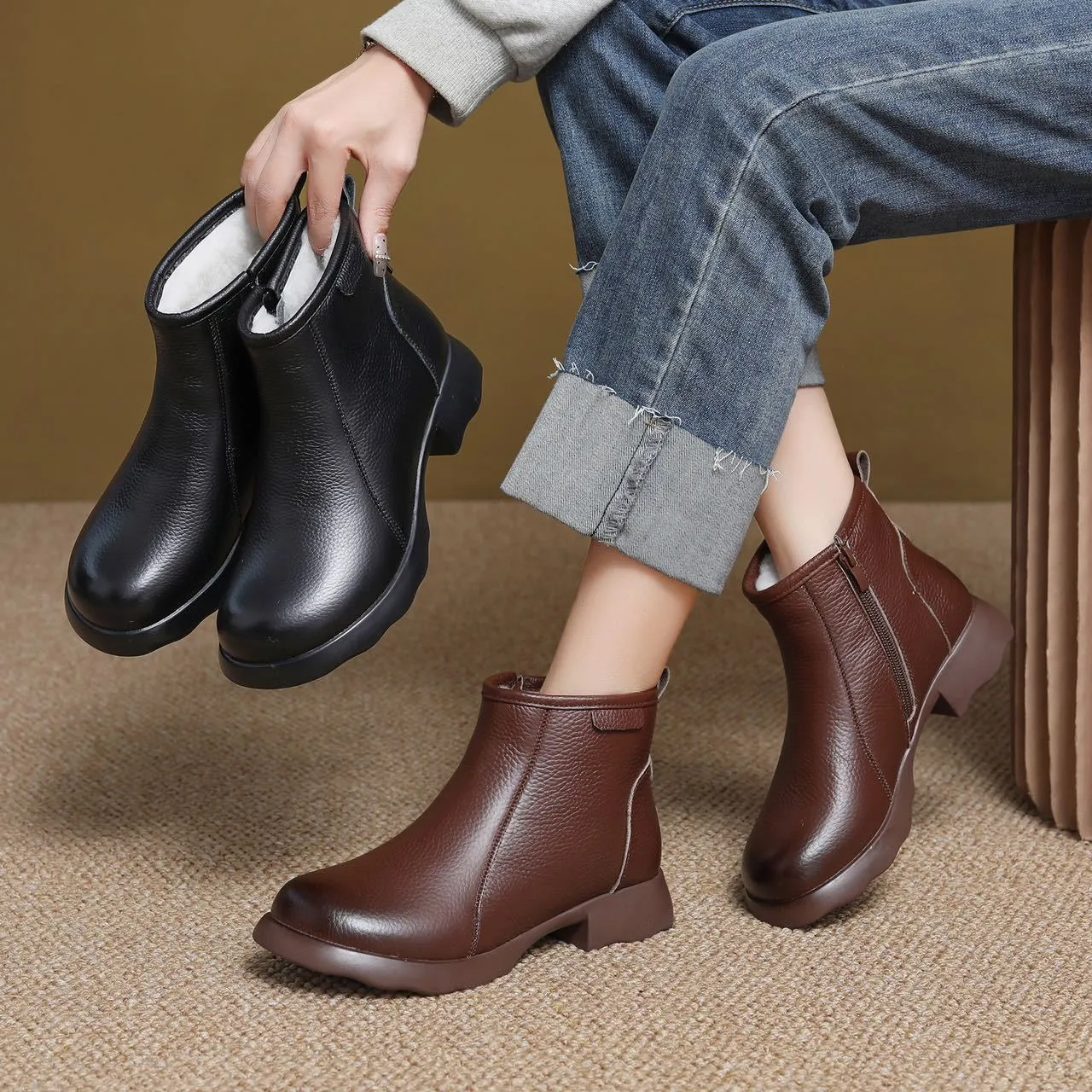 INSTOCK - New thick heel Martin boots