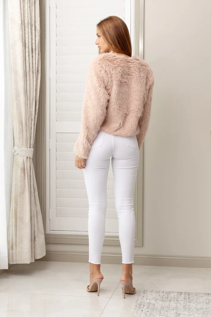 ITS JANIS FUR COAT - Dusty Pink