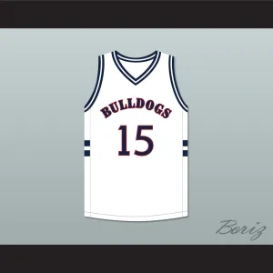 J. Cole 15 Bulldogs High School White Basketball Jersey