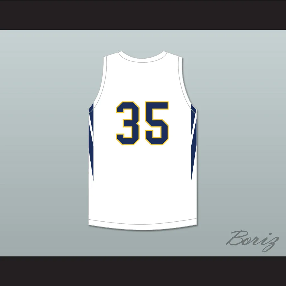 Jabari Walker 34 Campbell Hall School Vikings White Basketball Jersey 3