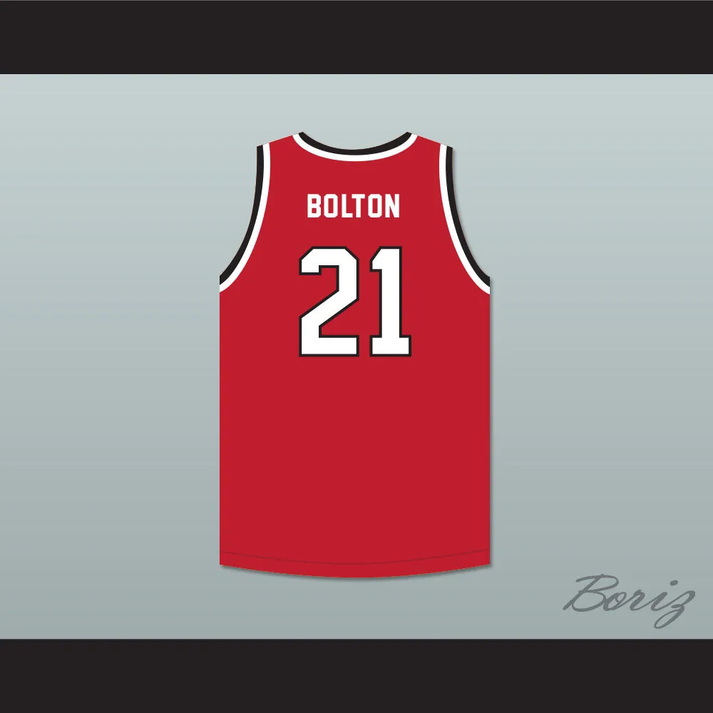 Jack Bolton 21 East High School Wildcats Red Basketball Jersey