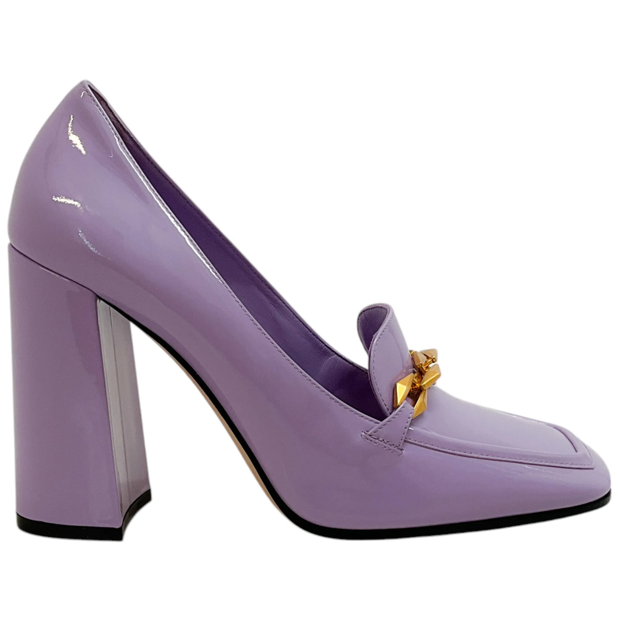 Jimmy Choo Wisteria Patent Leather Diamond Tilda 100 Pumps