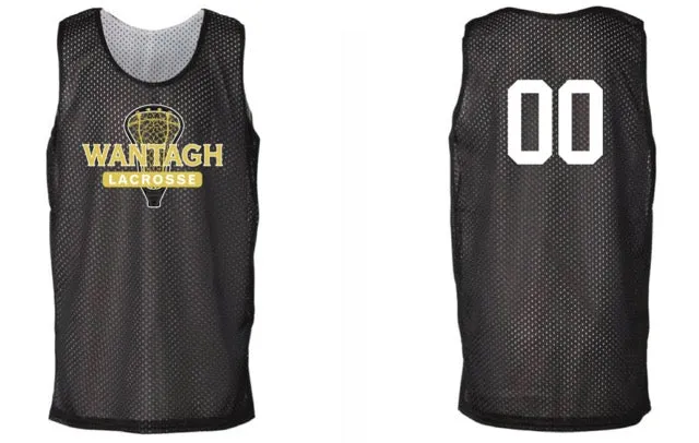 JV BLACK - WHITE PINNIES W/ LOGO FULL FRONT -  NUMBER ON BACK
