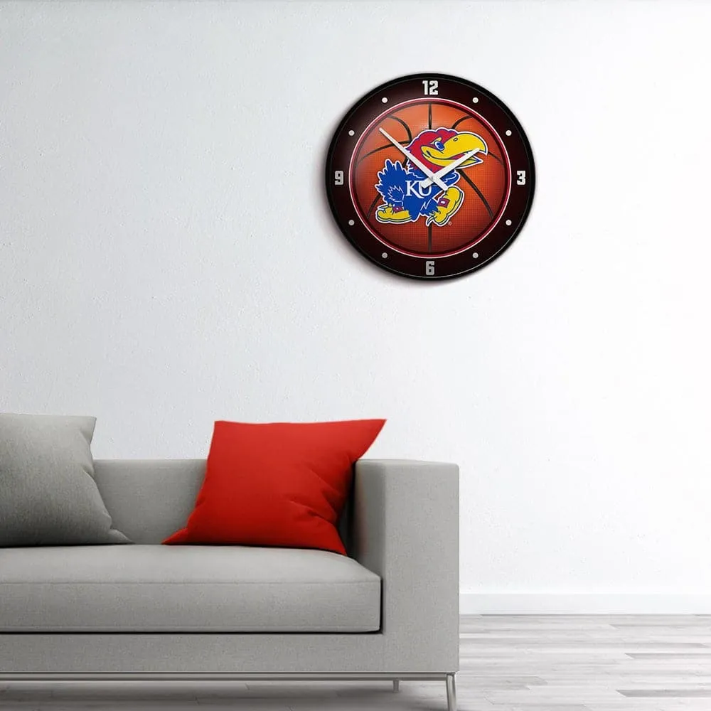Kansas Jayhawks: Basketball - Modern Disc Wall Clock
