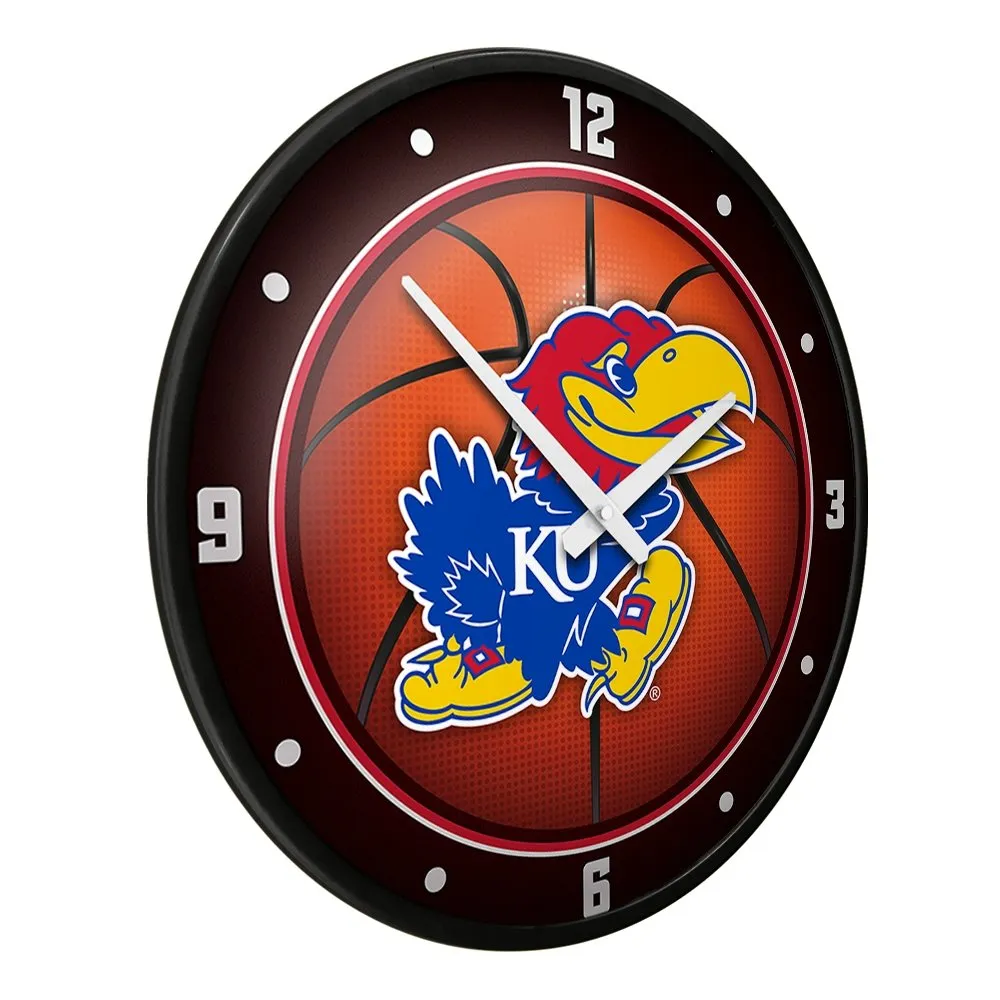 Kansas Jayhawks: Basketball - Modern Disc Wall Clock