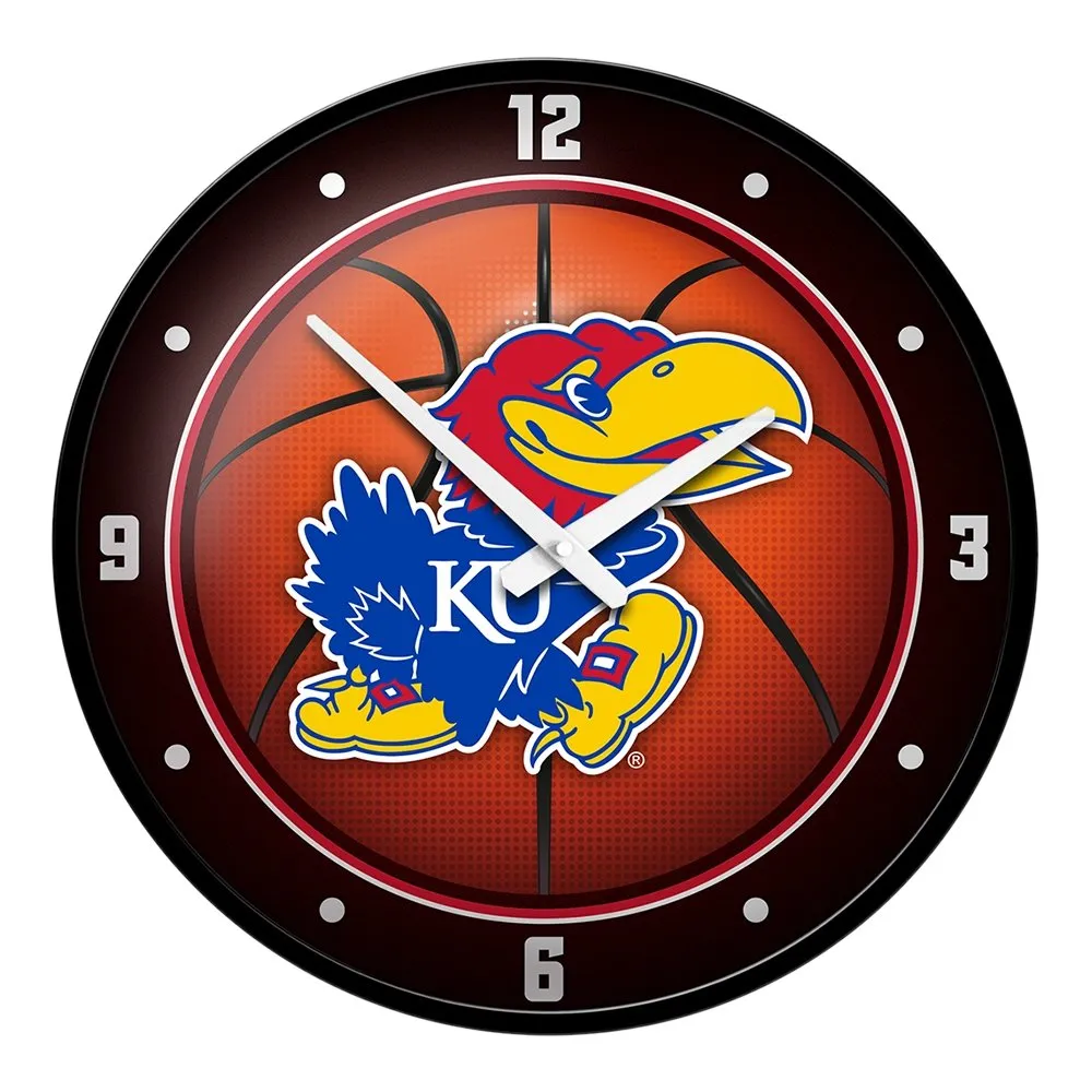Kansas Jayhawks: Basketball - Modern Disc Wall Clock