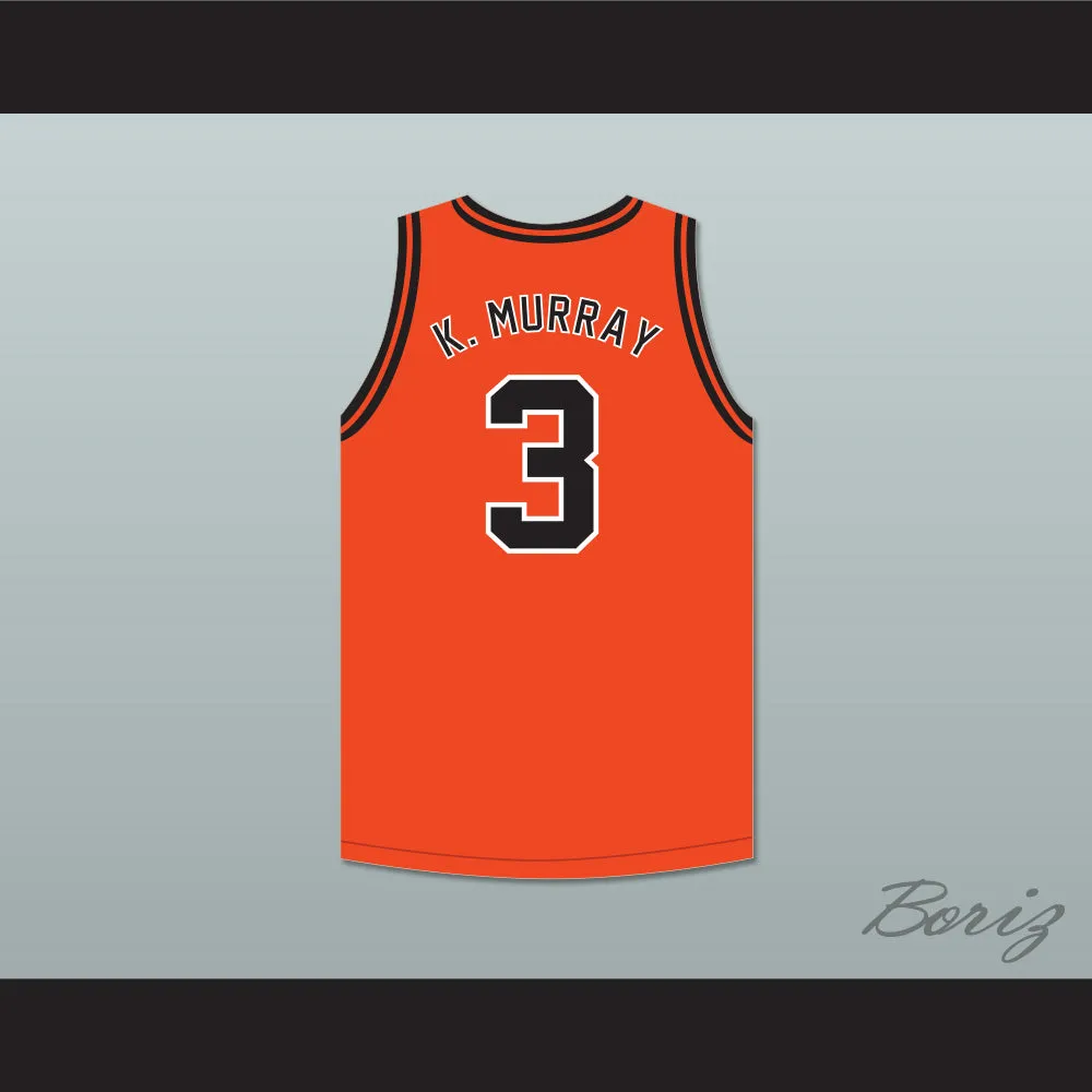 Keegan Murray 3 Prairie High School Hawks Orange Basketball Jersey 2