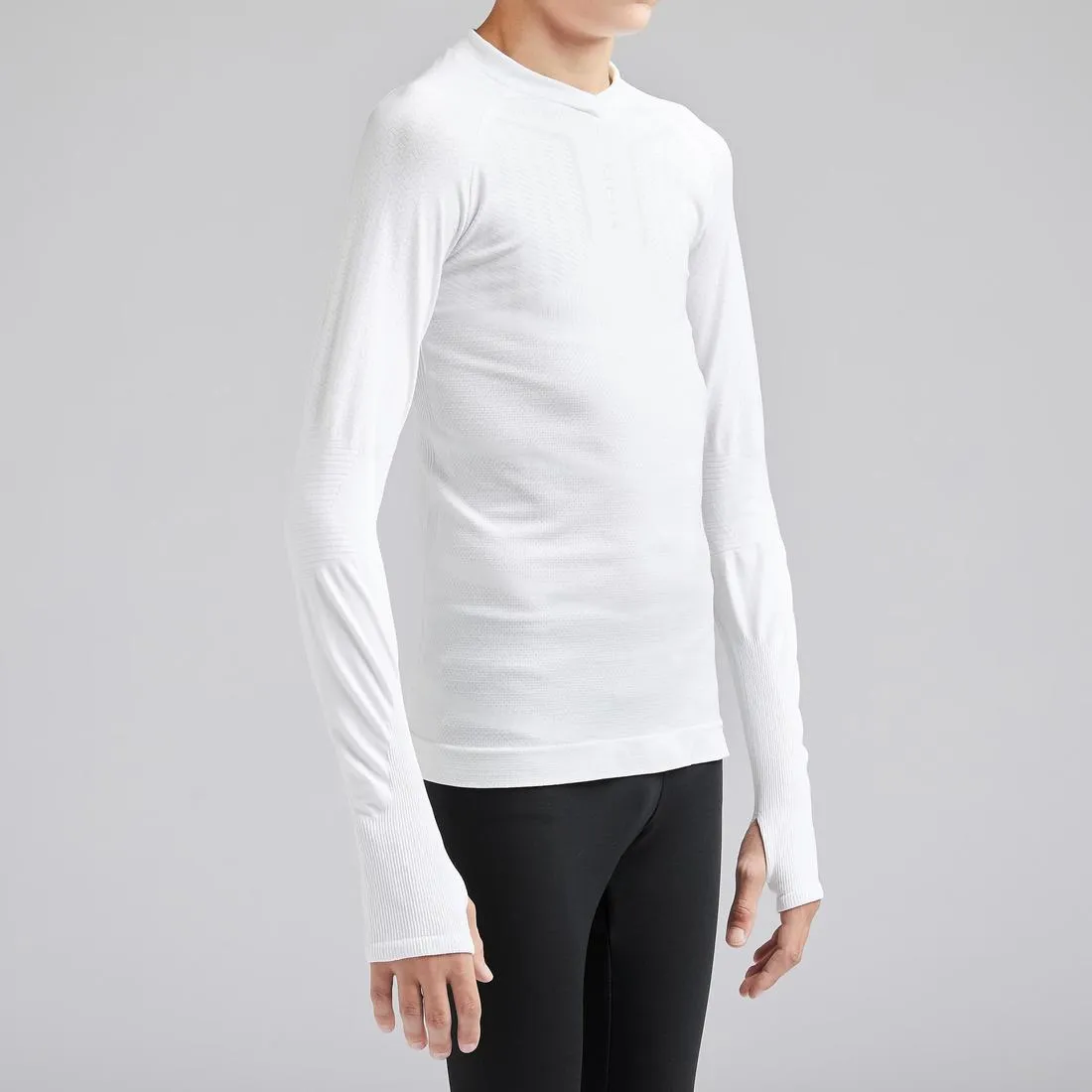 Kids' Long-Sleeved Football Base Layer Top Keepdry 500