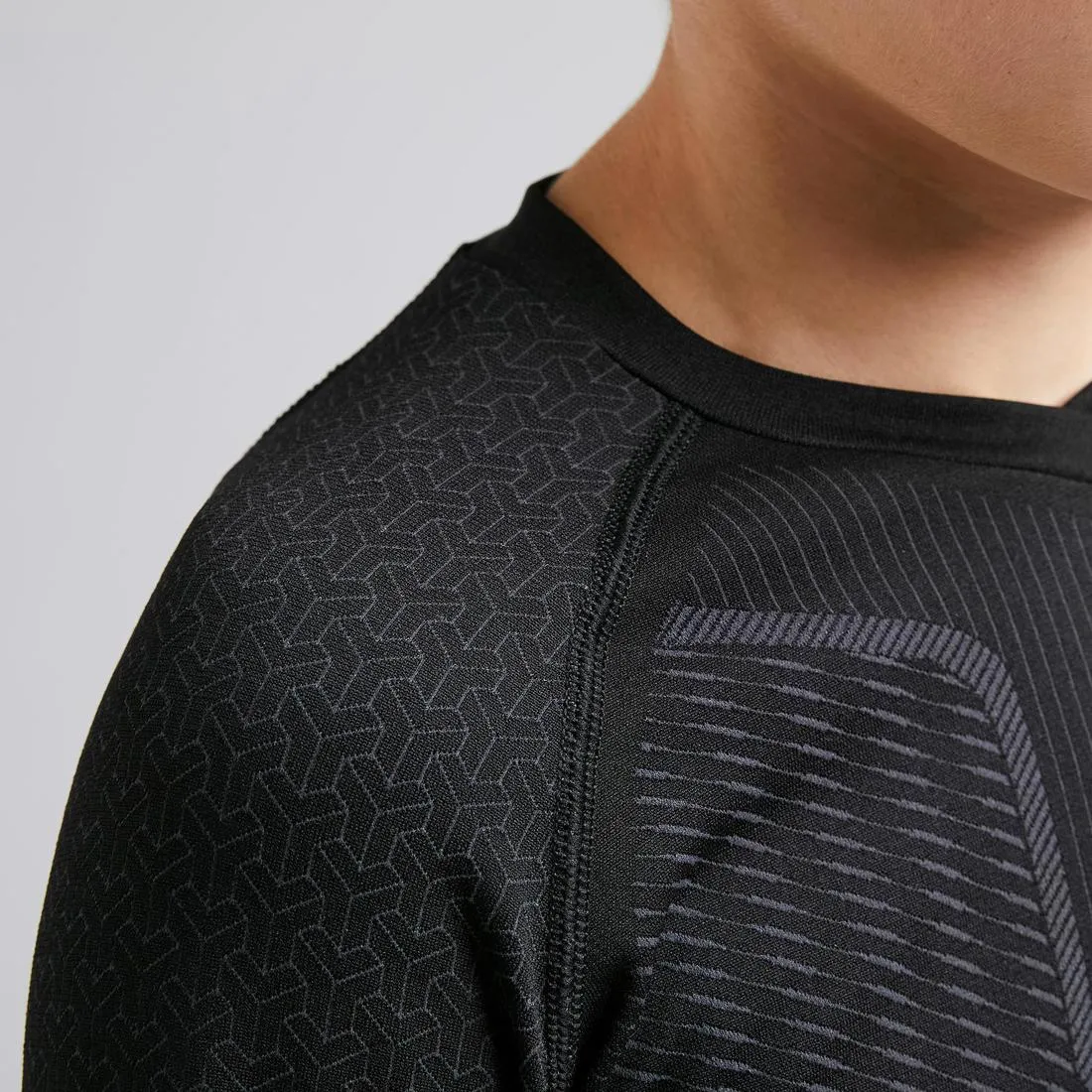 Kids' Long-Sleeved Football Base Layer Top Keepdry 500