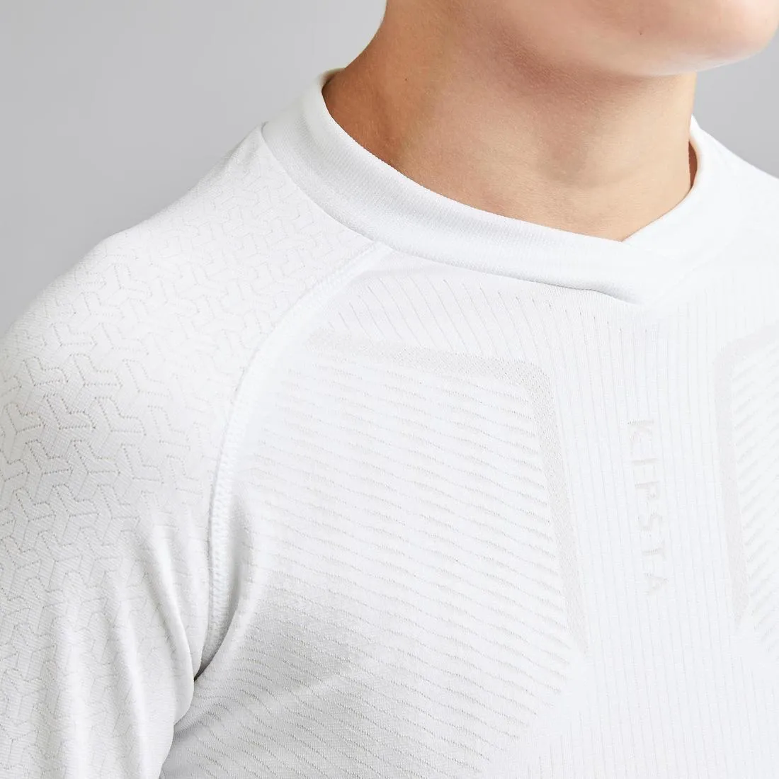 Kids' Long-Sleeved Football Base Layer Top Keepdry 500