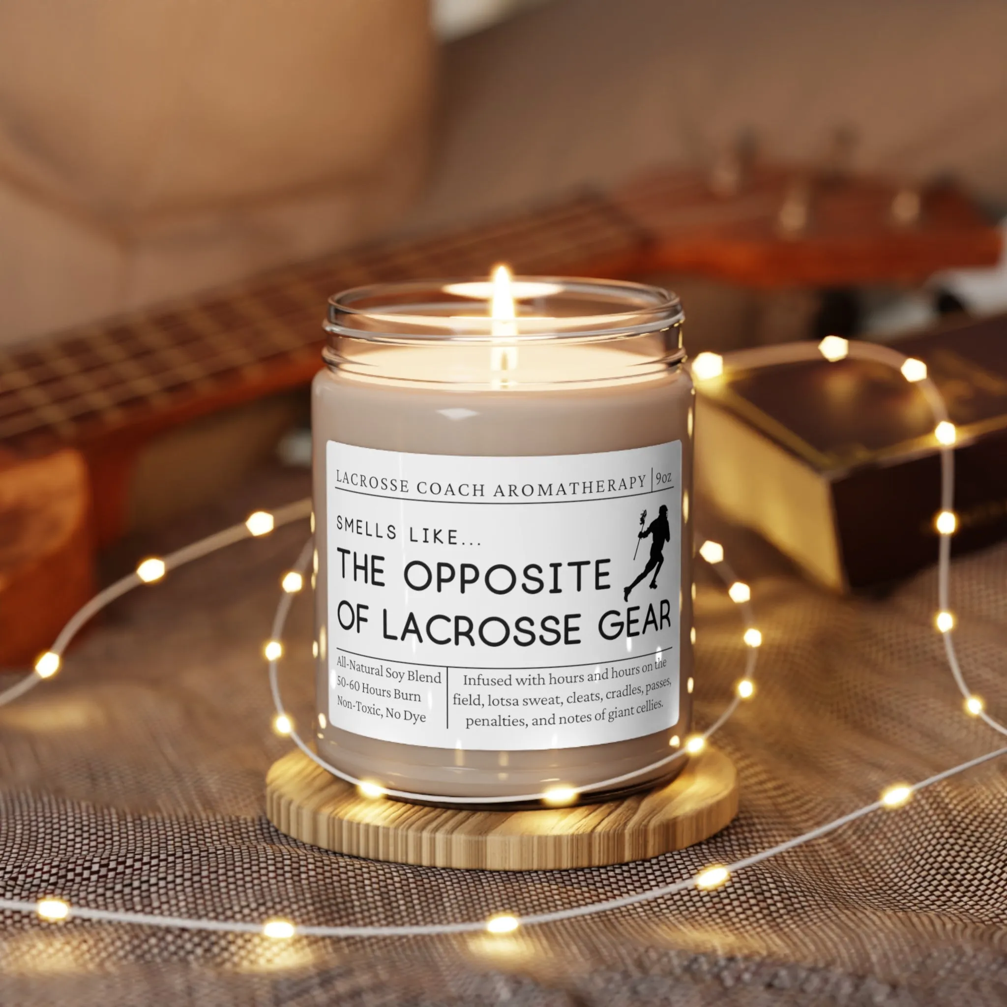 Lacrosse Coach Candle - Smells Like the Opposite of Lacrosse Gear