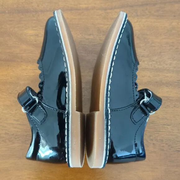 L'AMOUR Caitlin Scalloped Patent Mary Jane Black toddler  little kids size 9