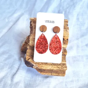 Larni & Co Red Glitter Drop
