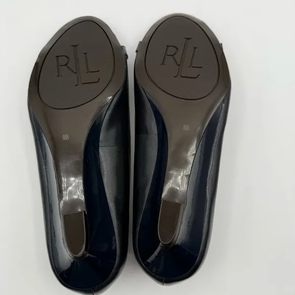Lauren Ralph Lauren Madison Peep Toes Wedge Pumps Size 9B