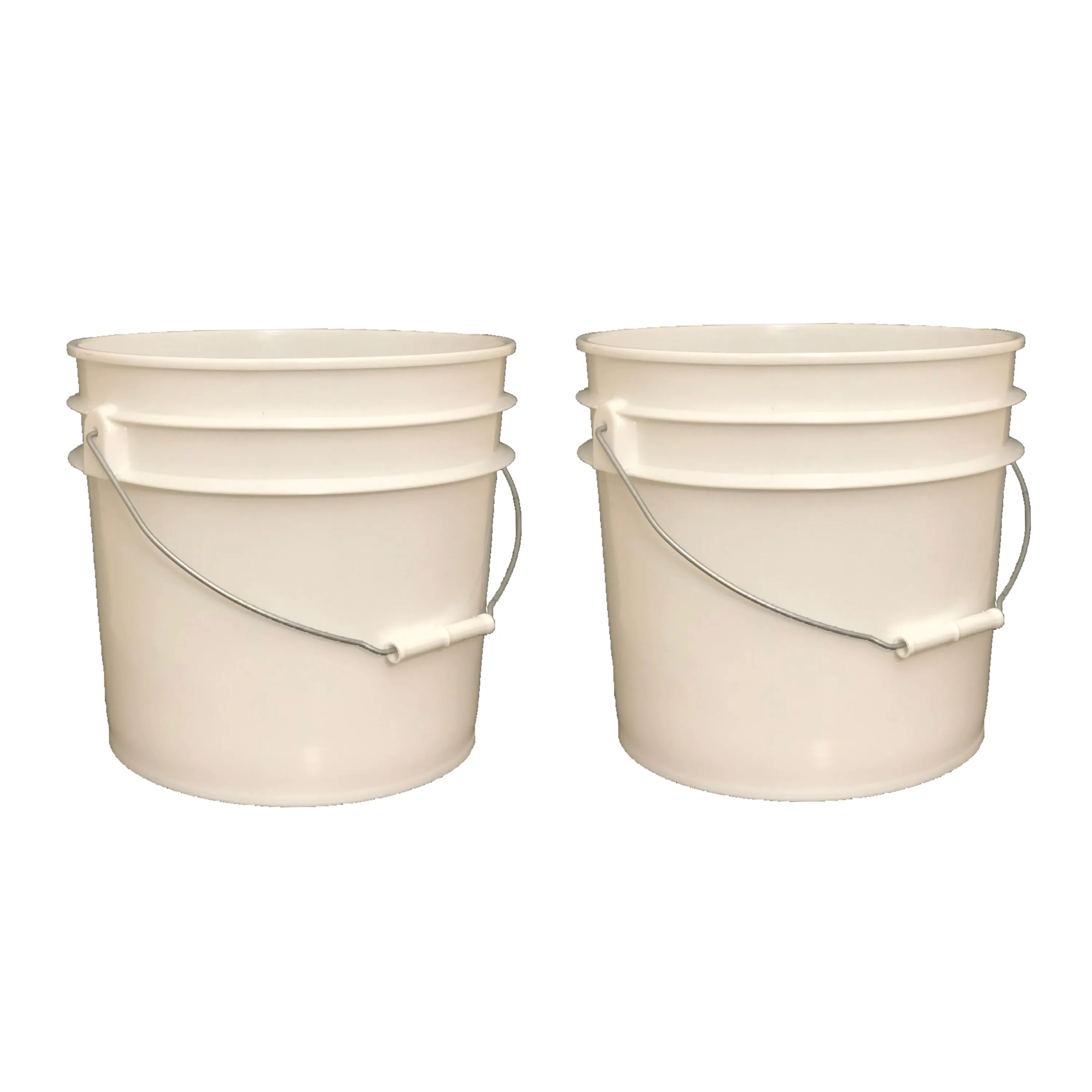 Lee Fisher Sports Bucket - Metal Handle without Lid, White
