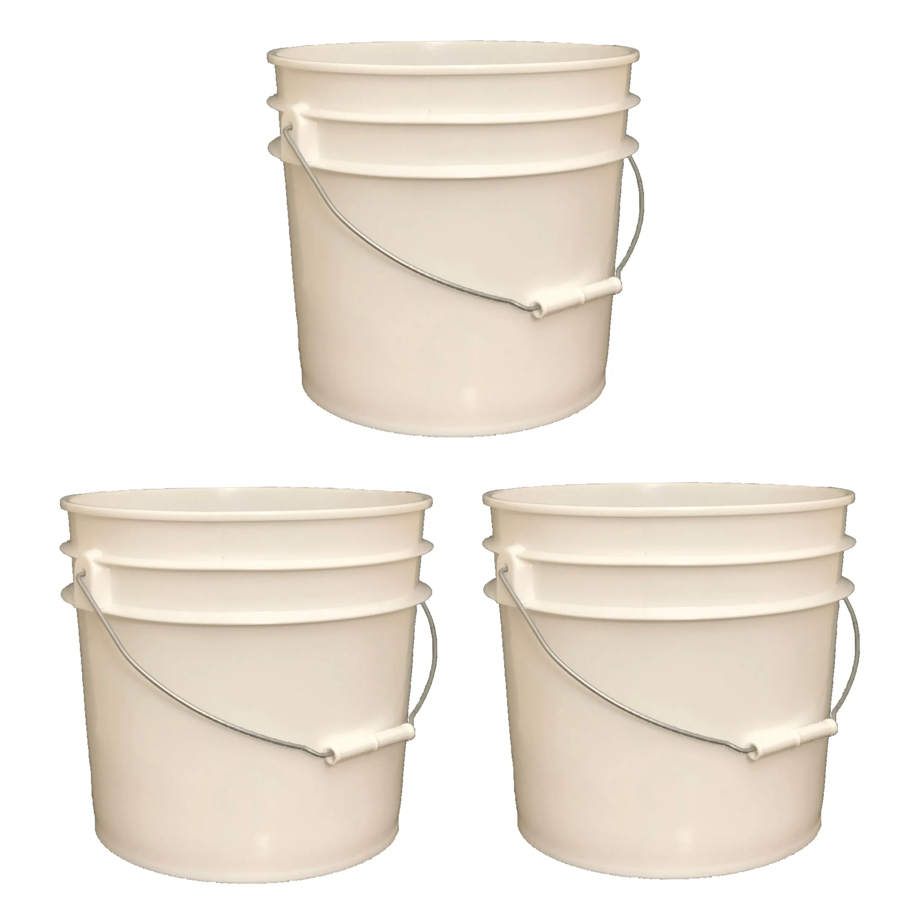Lee Fisher Sports Bucket - Metal Handle without Lid, White
