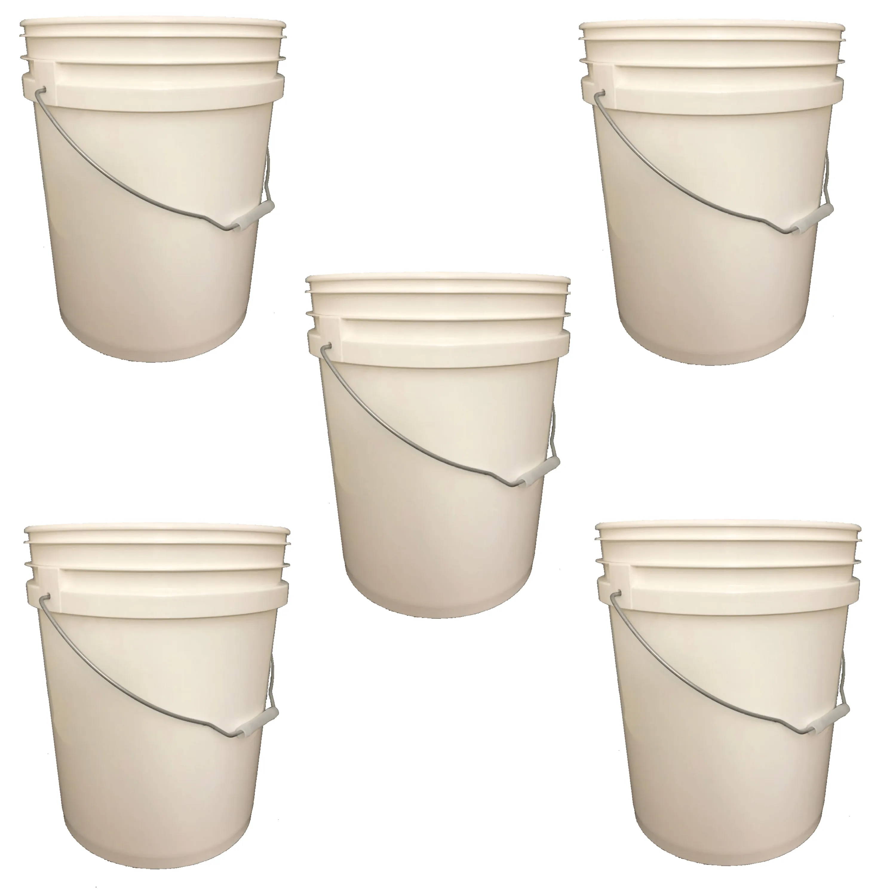 Lee Fisher Sports Bucket - Metal Handle without Lid, White
