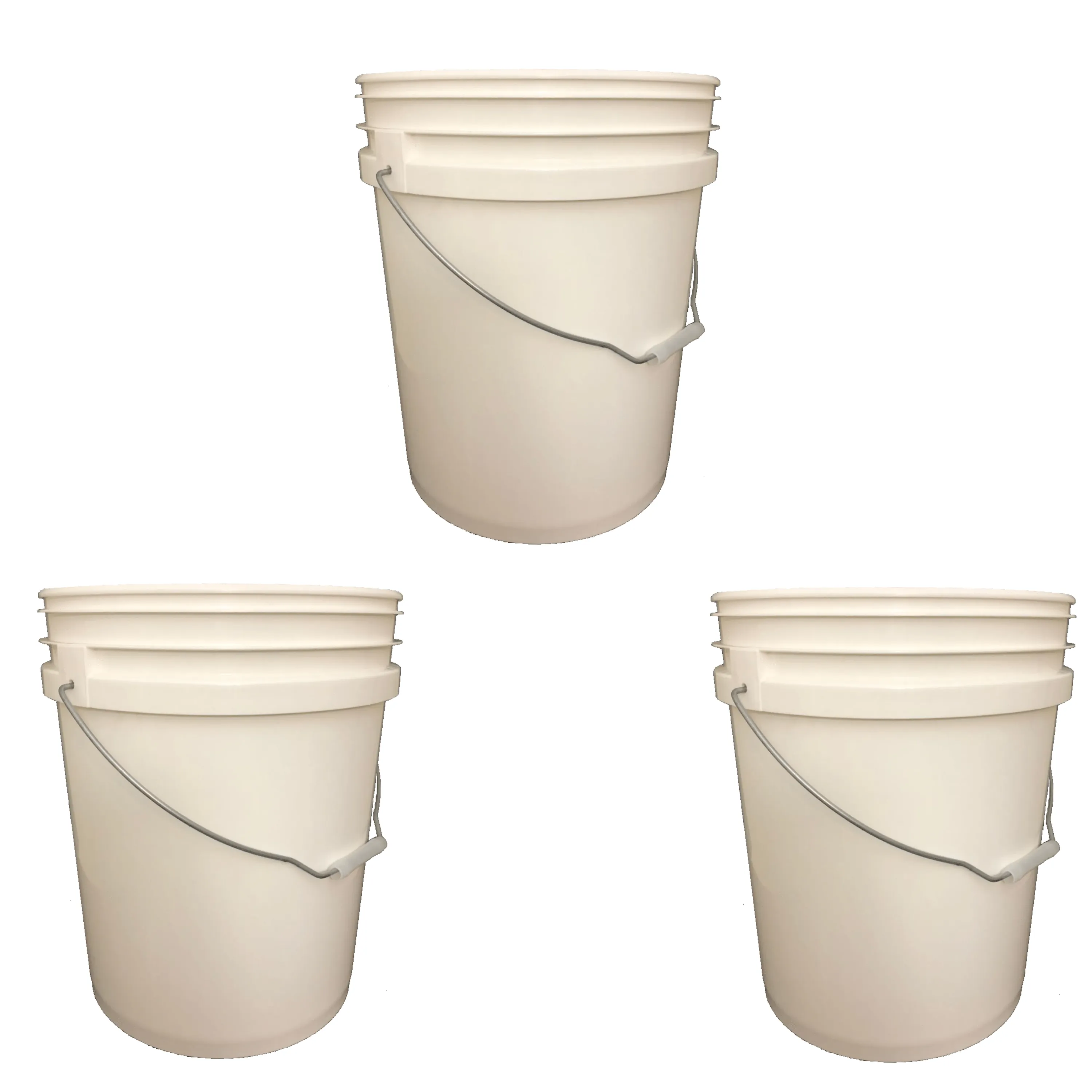 Lee Fisher Sports Bucket - Metal Handle without Lid, White