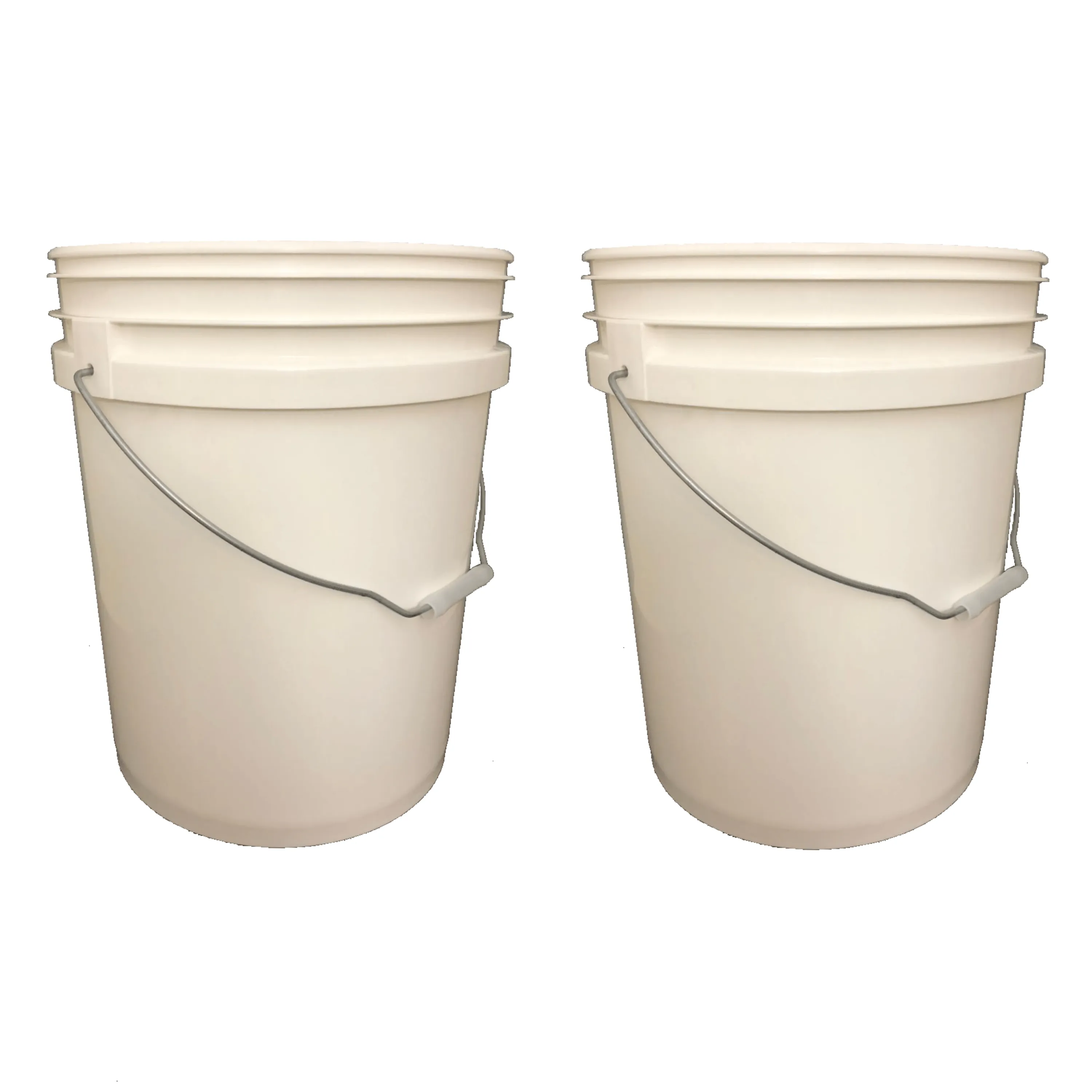 Lee Fisher Sports Bucket - Metal Handle without Lid, White