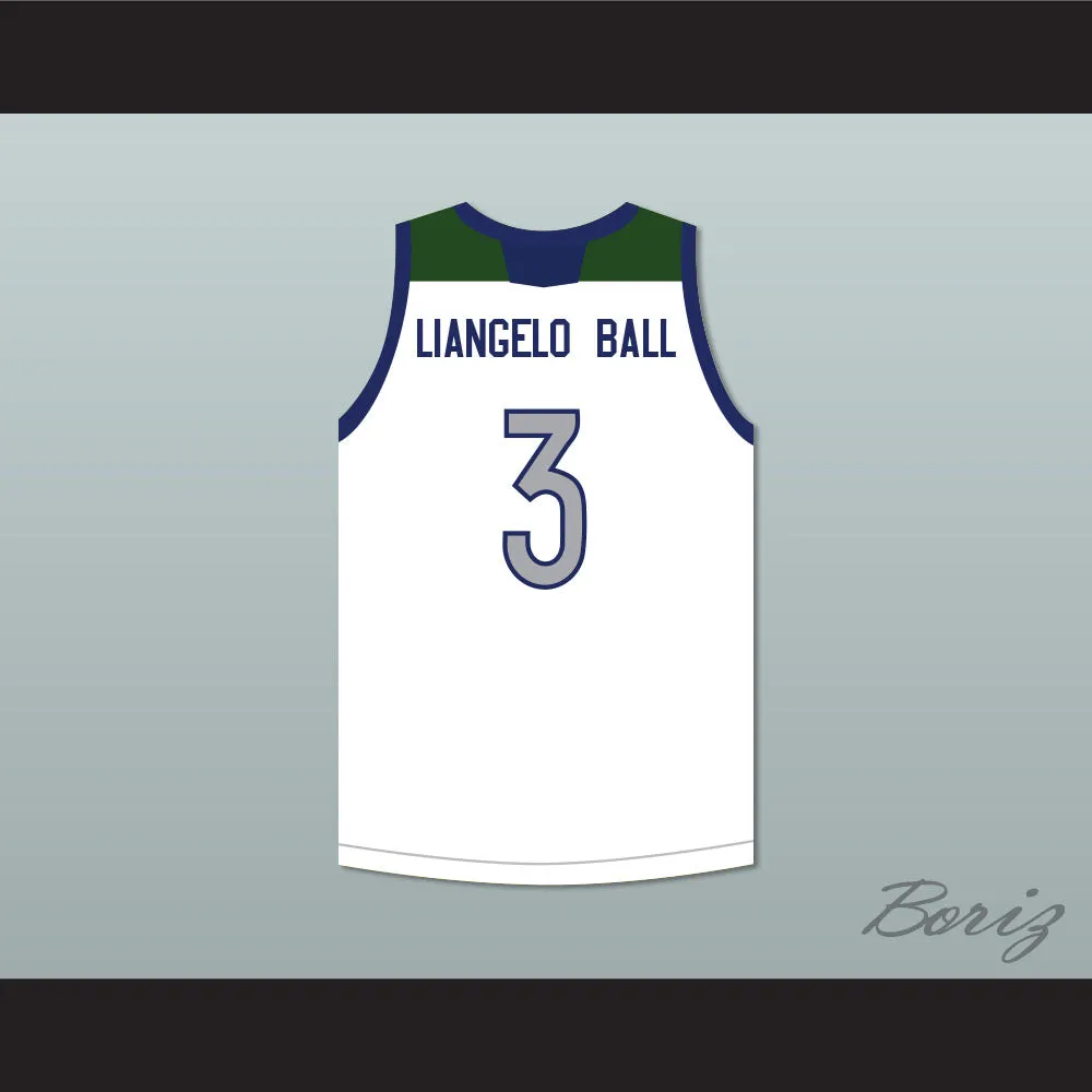 LiAngelo Ball 3 Chino Hills Huskies White Basketball Jersey with Patch