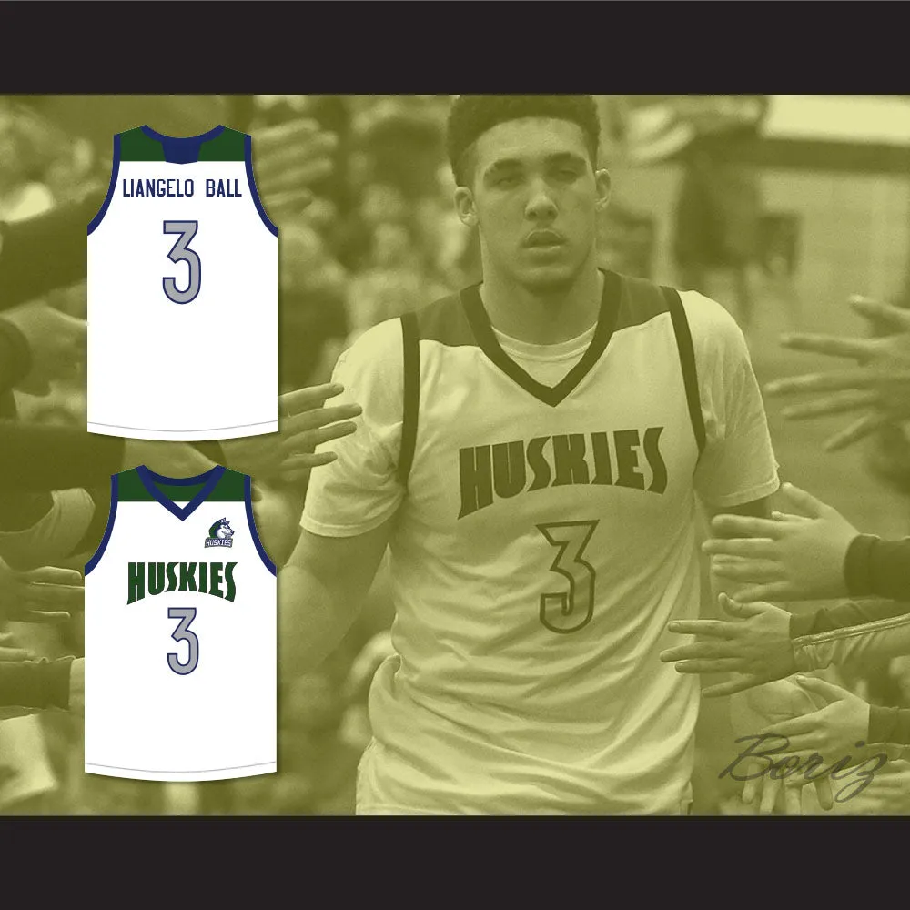 LiAngelo Ball 3 Chino Hills Huskies White Basketball Jersey with Patch