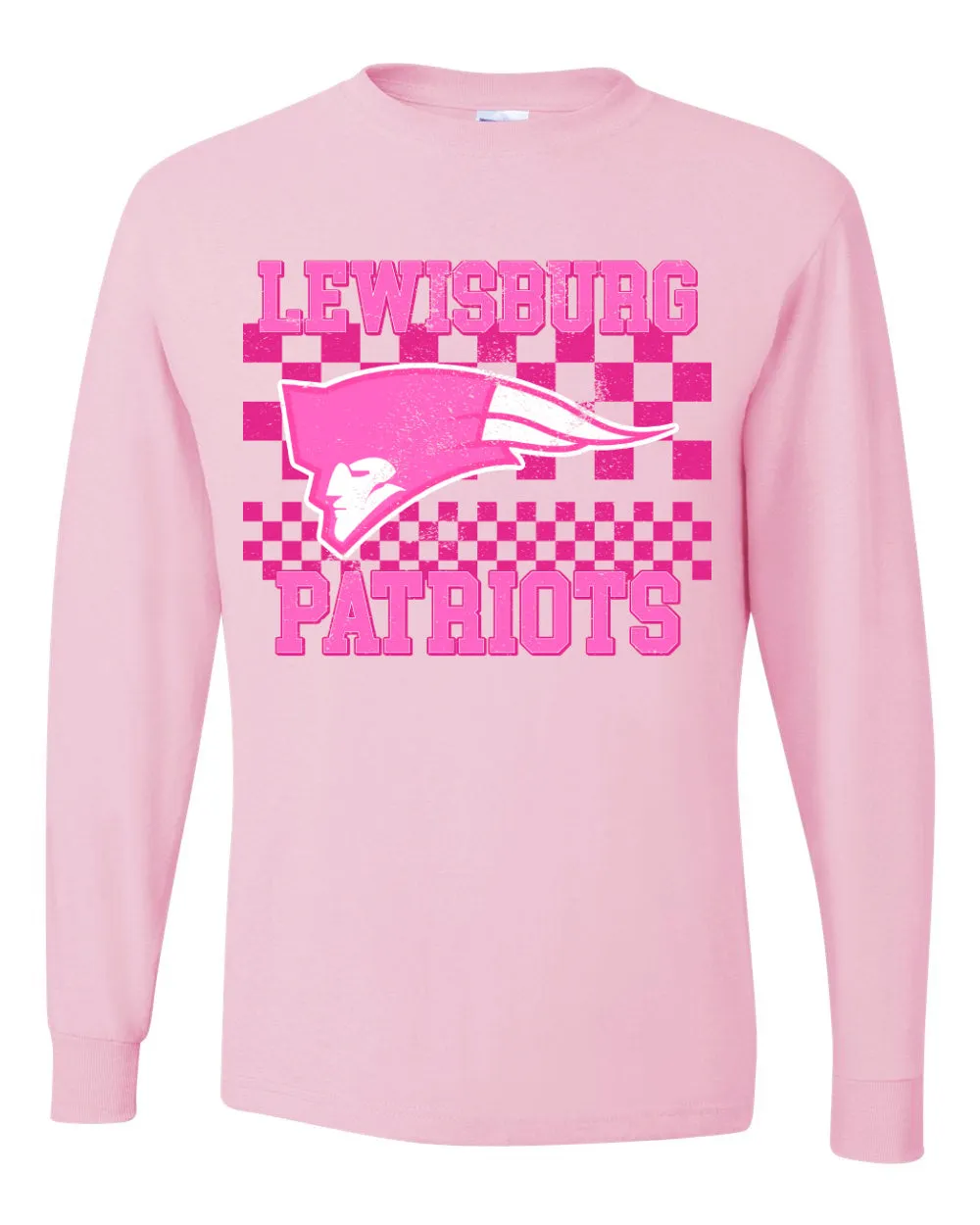 Long Sleeve Lewisburg Soccer Fundraiser - Pink Tee/ Adult Sizes Only - T-Shirt