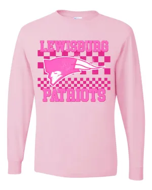 Long Sleeve Lewisburg Soccer Fundraiser - Pink Tee/ Adult Sizes Only - T-Shirt
