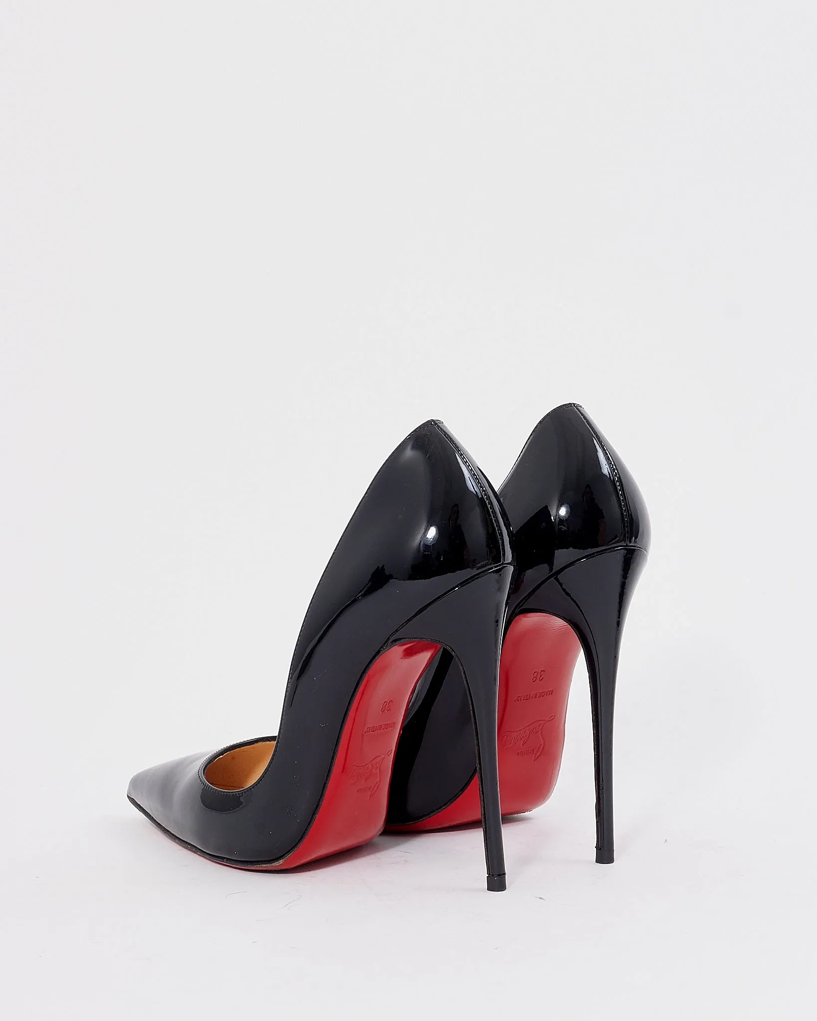 Louboutin Black Patent So Kate Pumps - 38
