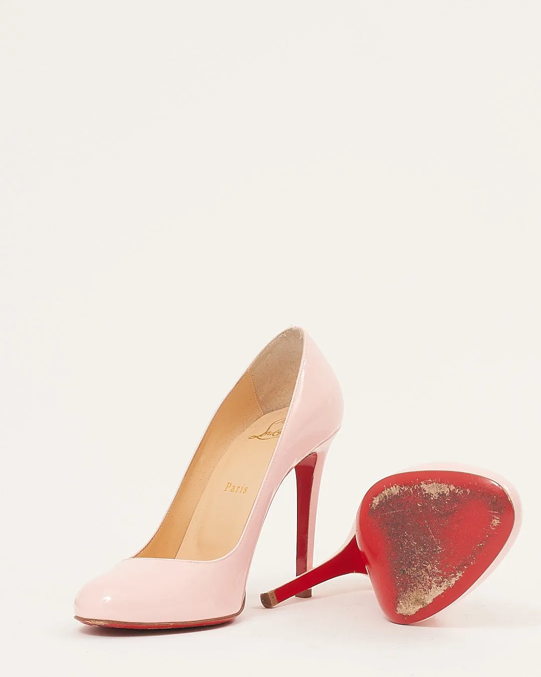 Louboutin Pink Patent Fifille 100 Heel Pumps - 39.5