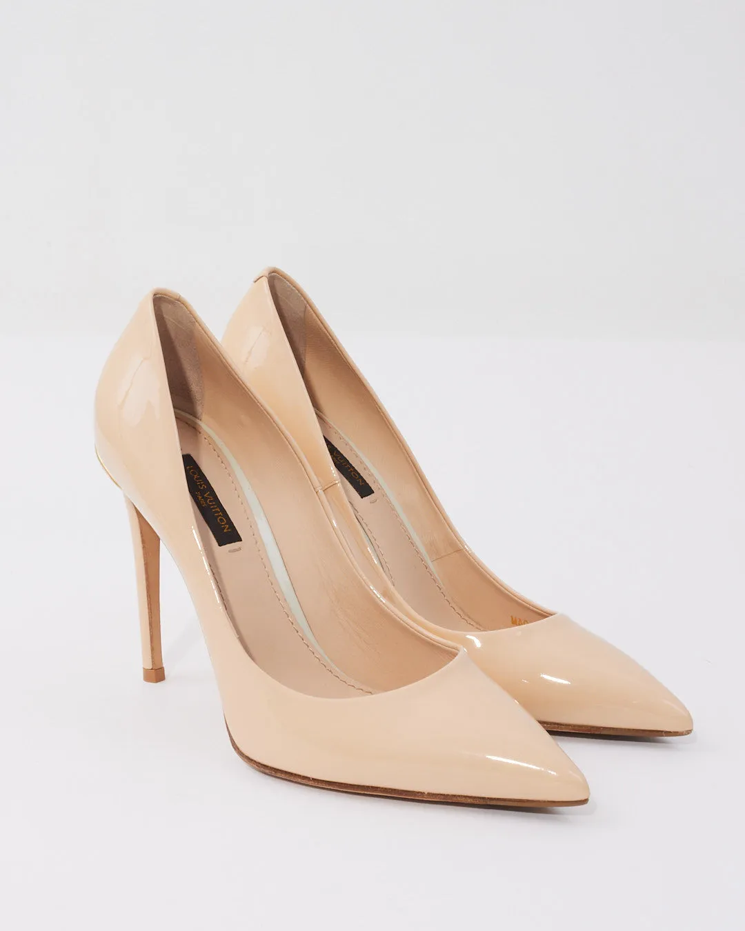 Louis Vuitton Beige Patent Pumps - 37.5