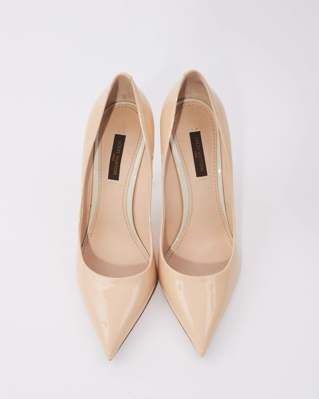 Louis Vuitton Beige Patent Pumps - 37.5