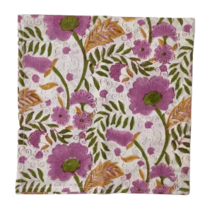 Major Springtime Block Printed Cotton Napkins
