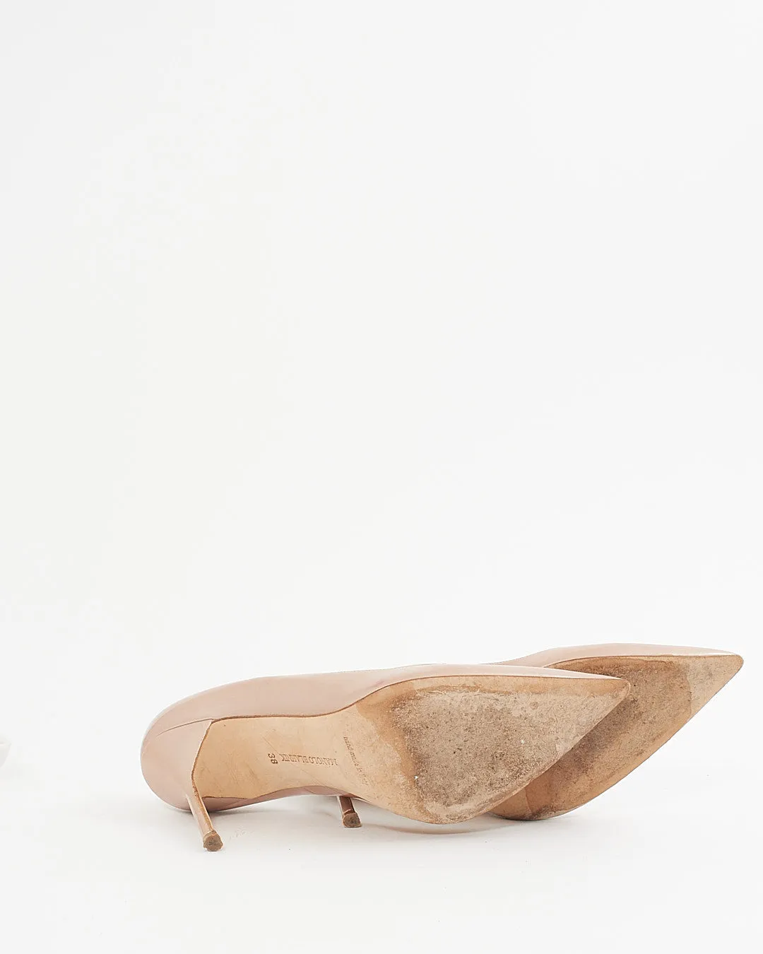 Manolo Blahnik Rose Patent Leather Pumps - 38