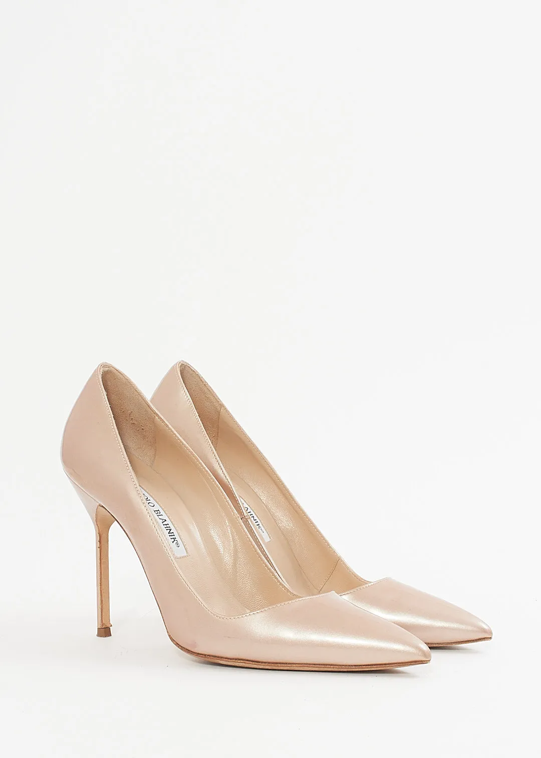 Manolo Blahnik Rose Patent Leather Pumps - 38