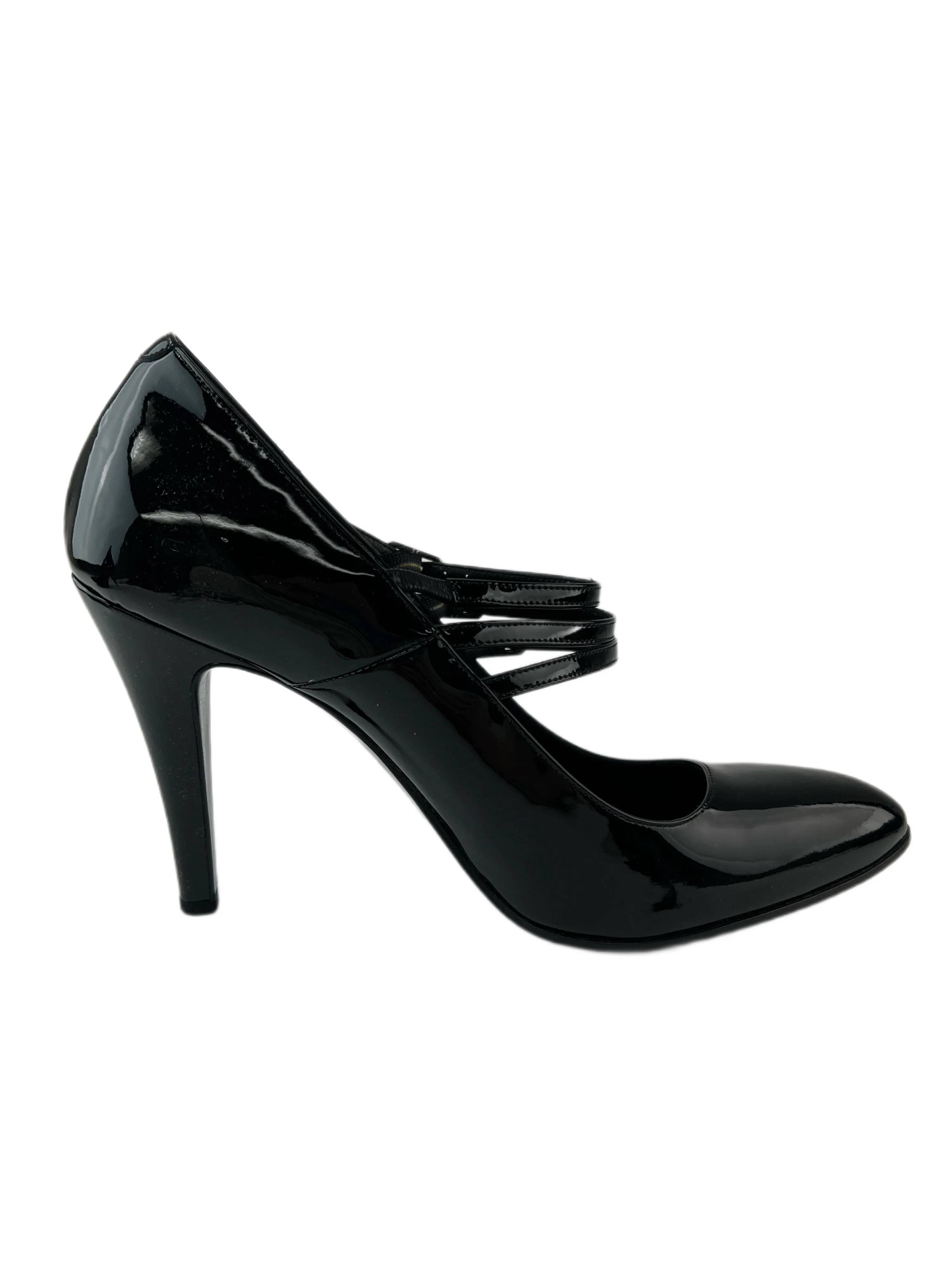 Marina Rinaldi Women's Black Lidia Pointed Toe Leather Pumps NWB