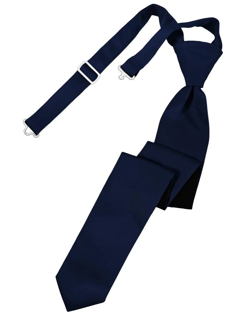 Marine Luxury Satin Skinny Necktie