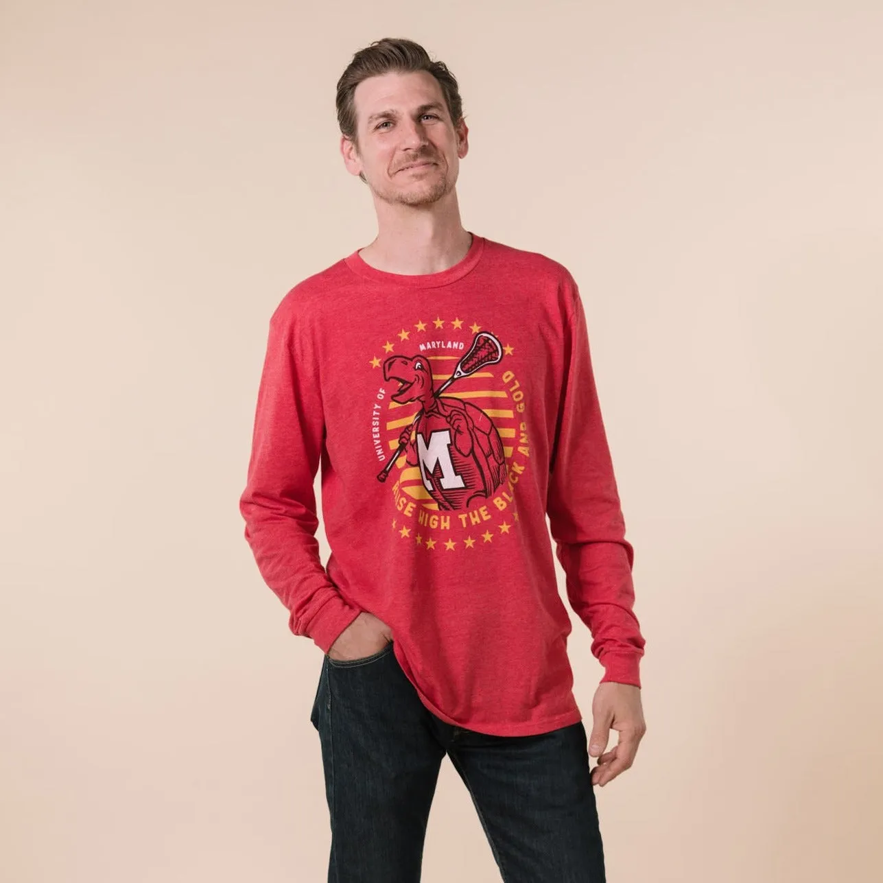 Maryland Terrapins Vintage-Inspired Lacrosse Long Sleeve