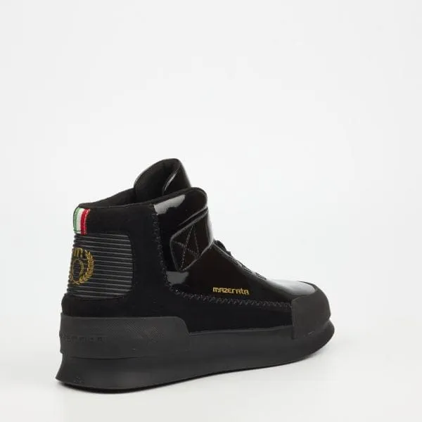Mazerata Valentino 1 Pat Suede Black