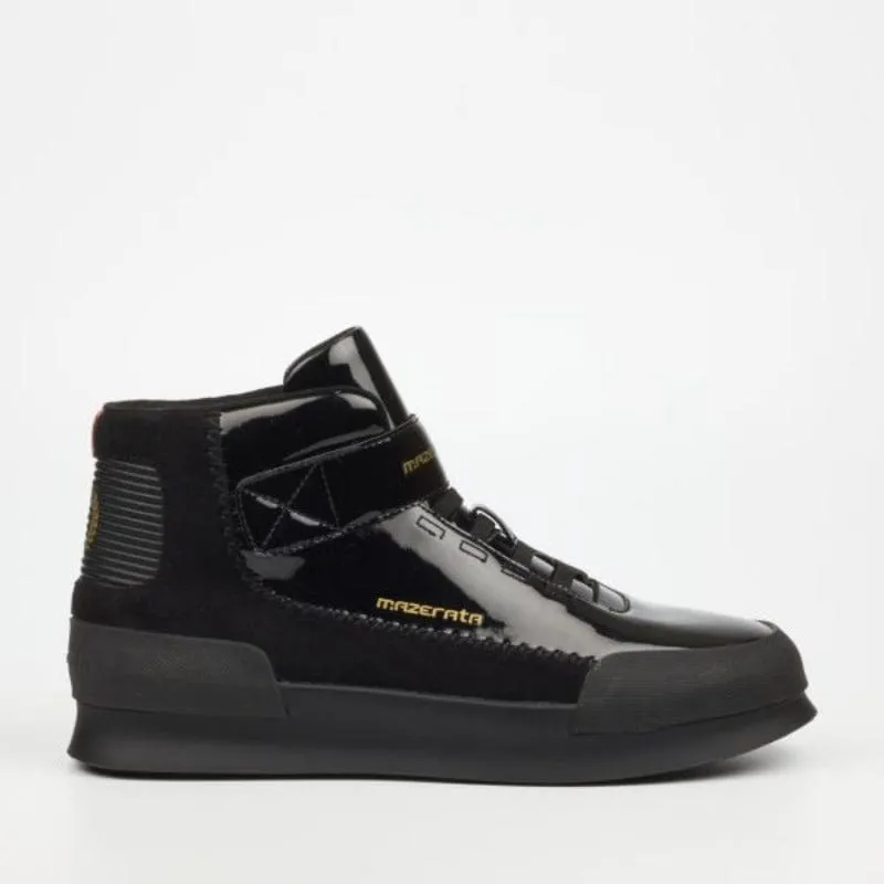 Mazerata Valentino 1 Pat Suede Black