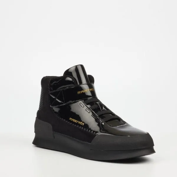 Mazerata Valentino 1 Pat Suede Black