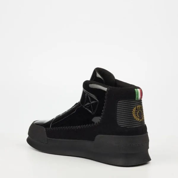 Mazerata Valentino 1 Pat Suede Black